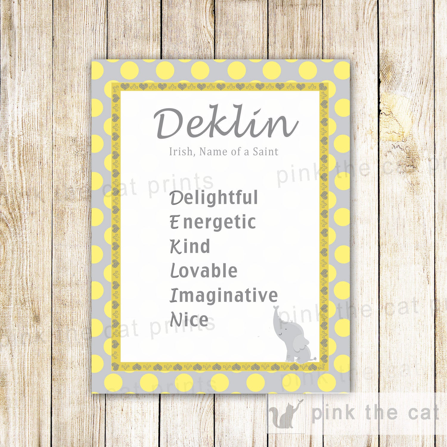 Elephant Nursery Bedroom Decoration Baby Shower Birthday Gift
