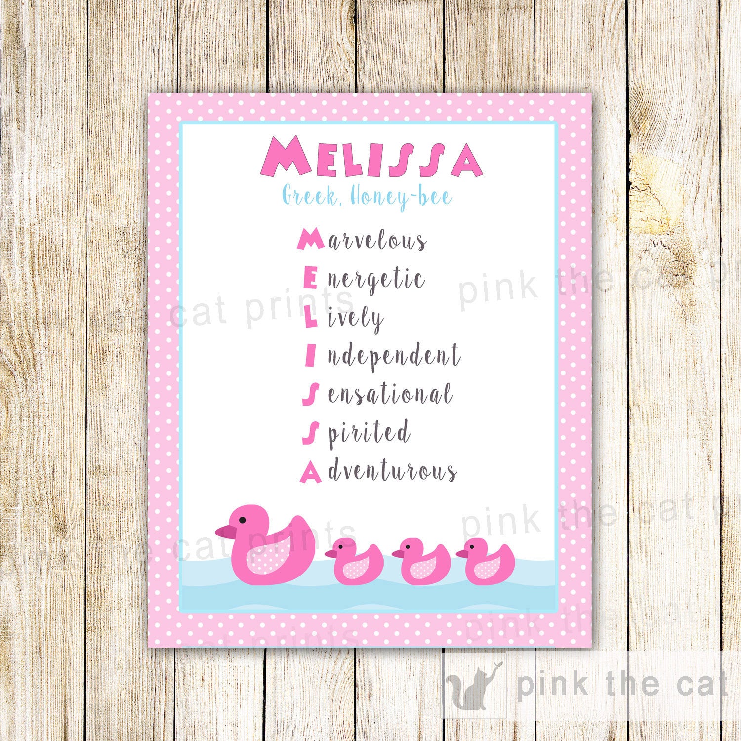 Ducks Nursery Bedroom Decoration Girl Baby Shower Birthday Gift