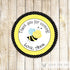 Bee Sticker Gift Favor Tag Label Baby Shower Unisex Gender Reveal