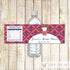 Dress Bridal Shower Bottle Label Coral Navy Blue