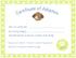 Certificate of Adoption Puppy Birthday Party Green