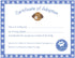Certificate of Adoption Puppy Birthday Party Blue