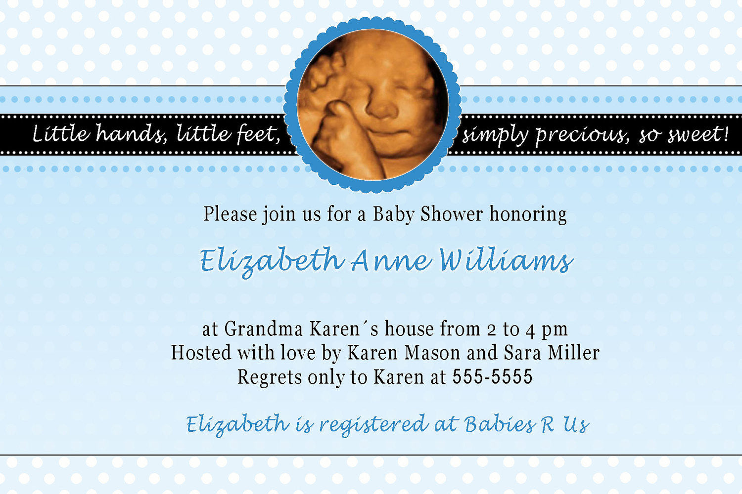 Polka Dots Green Feet Baby Shower Invitation Unisex