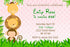 Safari Birthday Invitation Photo Card Boy Blue