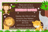 Jungle Invitation Pink Brown Girl Birthday Baby Shower