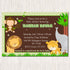 green jungle baby shower invitation
