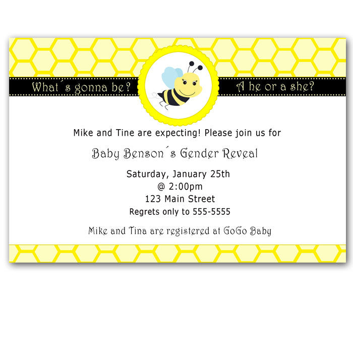 gener reveal bee invitation