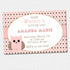 owl invitation pink brown polka dots