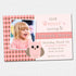 Owl Birthday Invitation Photo Card Pink Brown