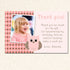 Pink Brown Owl Thank You Note Photo Card Girl Birthday