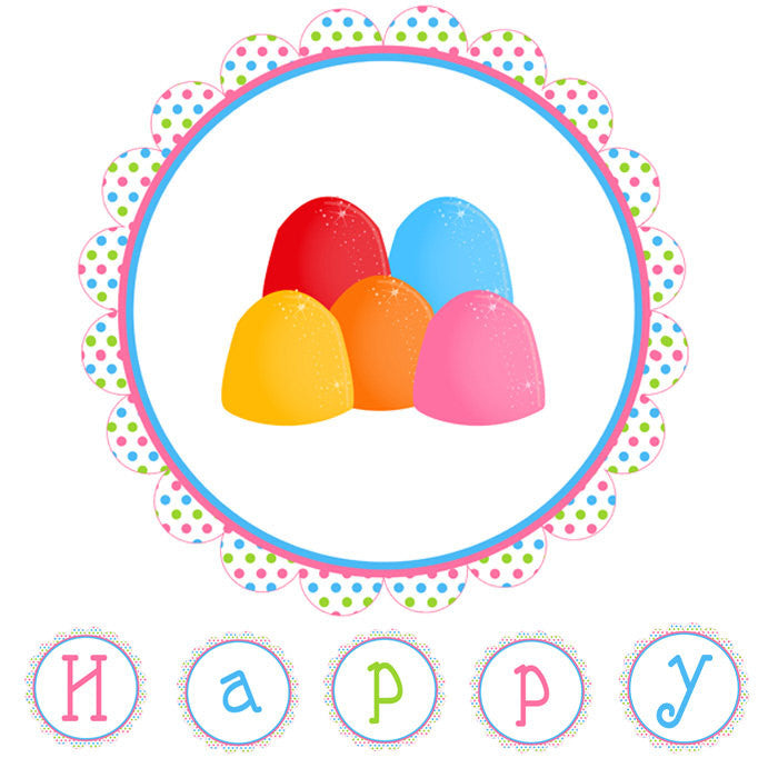 Sweetshop Candy Birthday Banner
