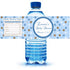 Brown Blue Polka Dots Bottle Label Baby Shower