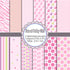 Baby Girl Shower Clipart Pink Stars Zebra Polka Dots Digital Paper