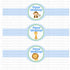 Printable Jungle Blue Napkin Ring Holder - Birthday Party Baby Boy Shower Its a Boy Monkey Giraffe Lion