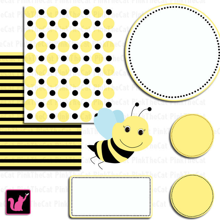 Bumble Bee Clipart Background Papers Frames Clip Art