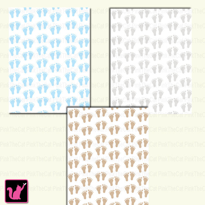 Baby Girl Digital Papers, baby shower backgrounds scrapbook