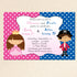 pirate princess twins invitation