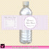 Lavander Stripes Bottle Label Birthday Baby Shower