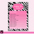 Wishes for Baby Card Zebra Hot Pink