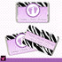 Baby Girl Shower Mini Candy Wrapper Label Purple Zebra