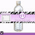 Purple Zebra Baby Shower Bottle Label Animal Print Printable