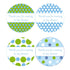 INSTANT DOWNLOAD Blue Green Polka Dots Baby Shower Party Thank You Tags - Baby Shower Favors Party Favors Stickers