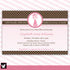 Giraffe Invitation Pink Brown Girl Birthday Baby Shower