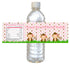 Pink Monkey Bottle Label Birthday Baby Shower