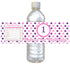 Pink Purple Bottle Label Birthday Baby Shower