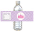 Princess castle bottle label pink purple printable
