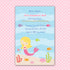 Mermaid Invitation Girl Birthday Party