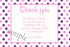Pink Purple Thank You Card Note Girl Birthday Baby Shower