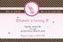 pink brown elephant invitation