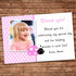 Pink Ladybug Thank You Note Photo Card Girl Birthday