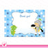 Knight Dragon Blank Thank you Card Birthday Party or Baby Boy Shower - Note Printable INSTANT DOWNLOAD