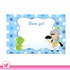 Knight Dragon Blank Thank you Card Birthday Party or Baby Boy Shower - Note Printable INSTANT DOWNLOAD