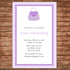 purple purse birthday invitation