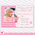 pink fairy invitation photo card