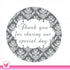 Damask Gift Favor Thank You Tag Label Sticker Bridal Shower Wedding