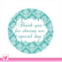 Damask Gift Favor Thank You Tag Label Sticker Bridal Shower Wedding