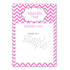 Pink White Chevron Invitation Thank You Card Birthday Baby Bridal Shower