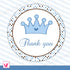 Prince favor labels blue brown printable