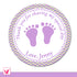 Purple Mint Green Labels Baby Shower Labels Baby Girl Shower Labels Thank You Tags Feet Baby Sprinkle Thank You Label Gift Favor Label