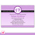 purple polka dots feet invitation