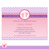 purple pink baby shower invitation