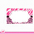 Giraffe Buffet Food Label Place Seating Name Card Birthday Pink Baby Shower