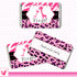 Pink Black Giraffe Mini Candy Wrapper Baby Girl Shower
