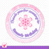 Winter Purple Pink Thank You Tag Favor Label Sticker Birthday Baby Shower