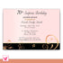 Adult Birthday Invitation Coral Pink Floral
