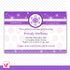 Adult Birthday Invitation Purple Winter Wonderland